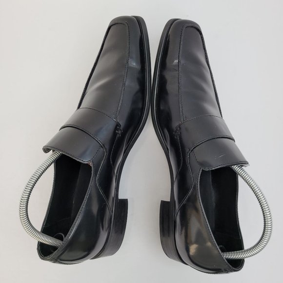 Calvin Klein Valmont Men's Black Leather Dress Shoes F2820/J06 US Size 10M - Picture 6 of 9